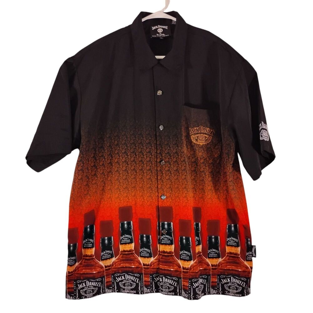 Jack Daniel's Dragonfly vintage shirt mens XL XLarge black graphic whiskey Y2K